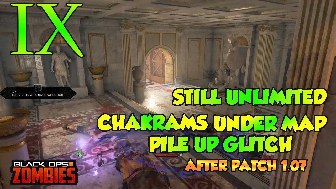 UNLIMITED CHAKRAMS UNDER THE MAP AFTER PATCH 1 07 GLITCH (NOT PATCHED) - BO4 ZOMBIES