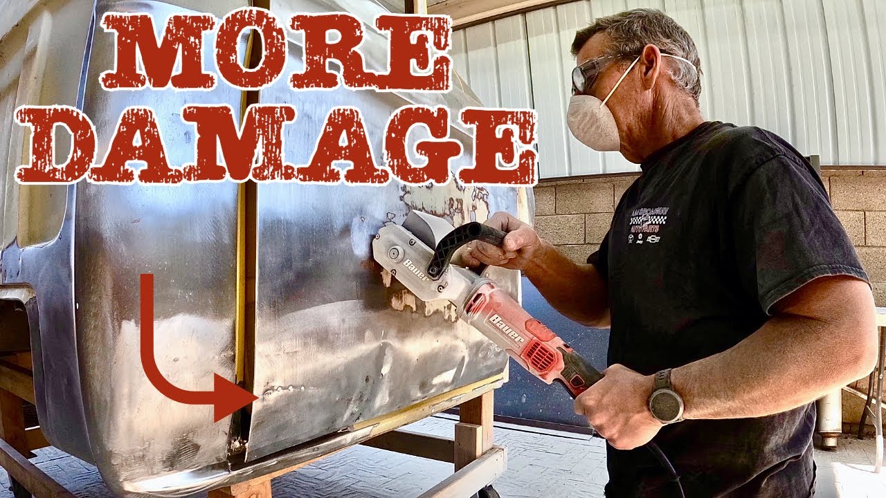Peeling back the layers to find more damage / 1957 GMC paint stripping / DIY bodywork