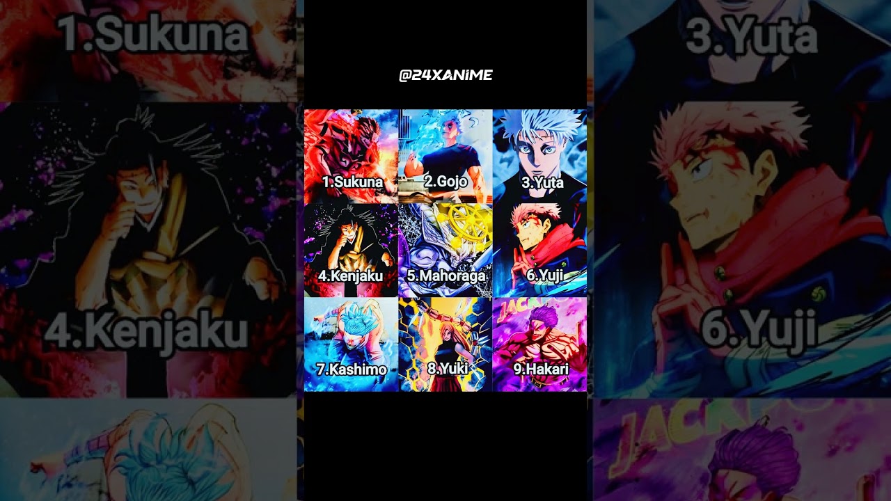 1 Attack on titan 2 Demon slayer 3My hero academia 4 One punchman 5 One s bizarre adventure 6 jujut