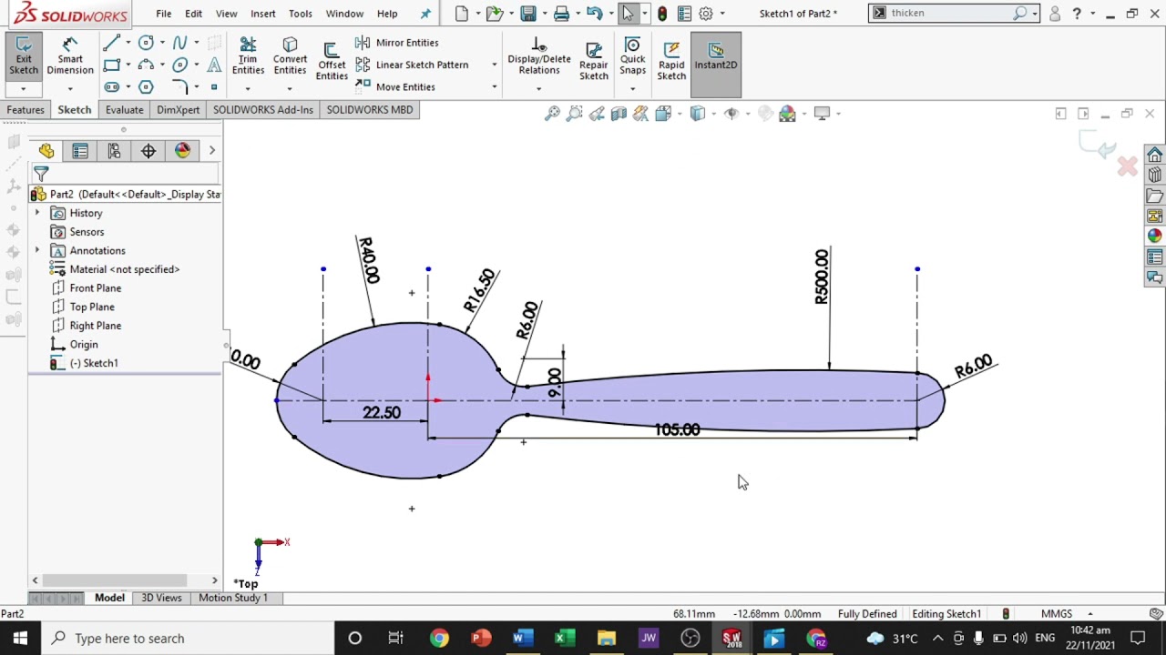 3D Spoon (Solidworks Tutorial)