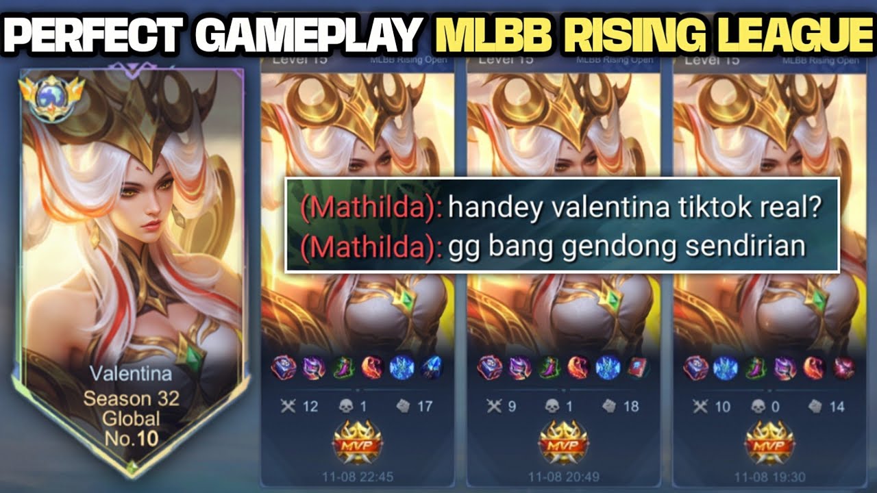 GLOBAL VALENTINA PERFECT GAMEPLAY MLBB RISING LEAGUE!! SOLO VS EVERYBODY IS REAL!! - MOBILE LEGENDS