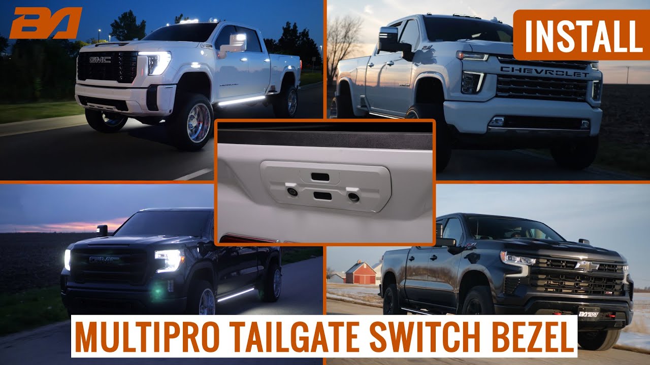 Установка накладки на заднюю дверь Boost Auto | Silverado/Sierra 1500 2019 года выпуска и старше,...