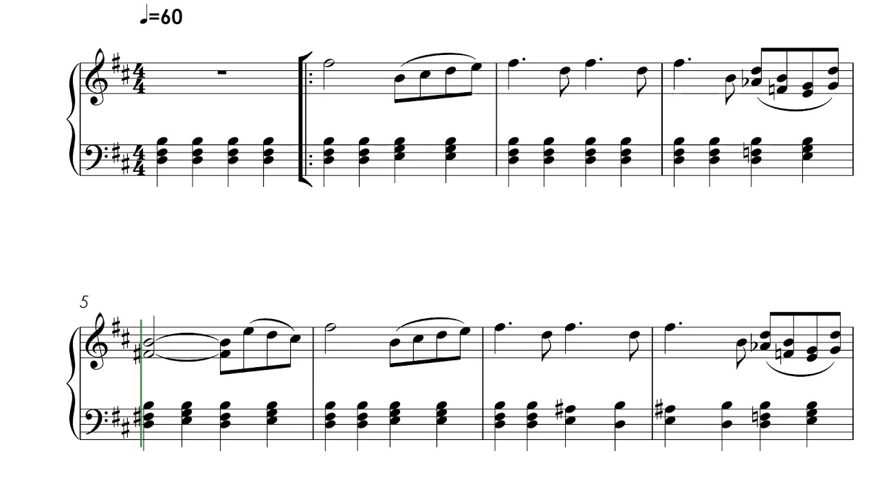 The Swan Lake (Swan Theme) - P. Tchaikovsky for Piano Solo with Score (Beginner Version)