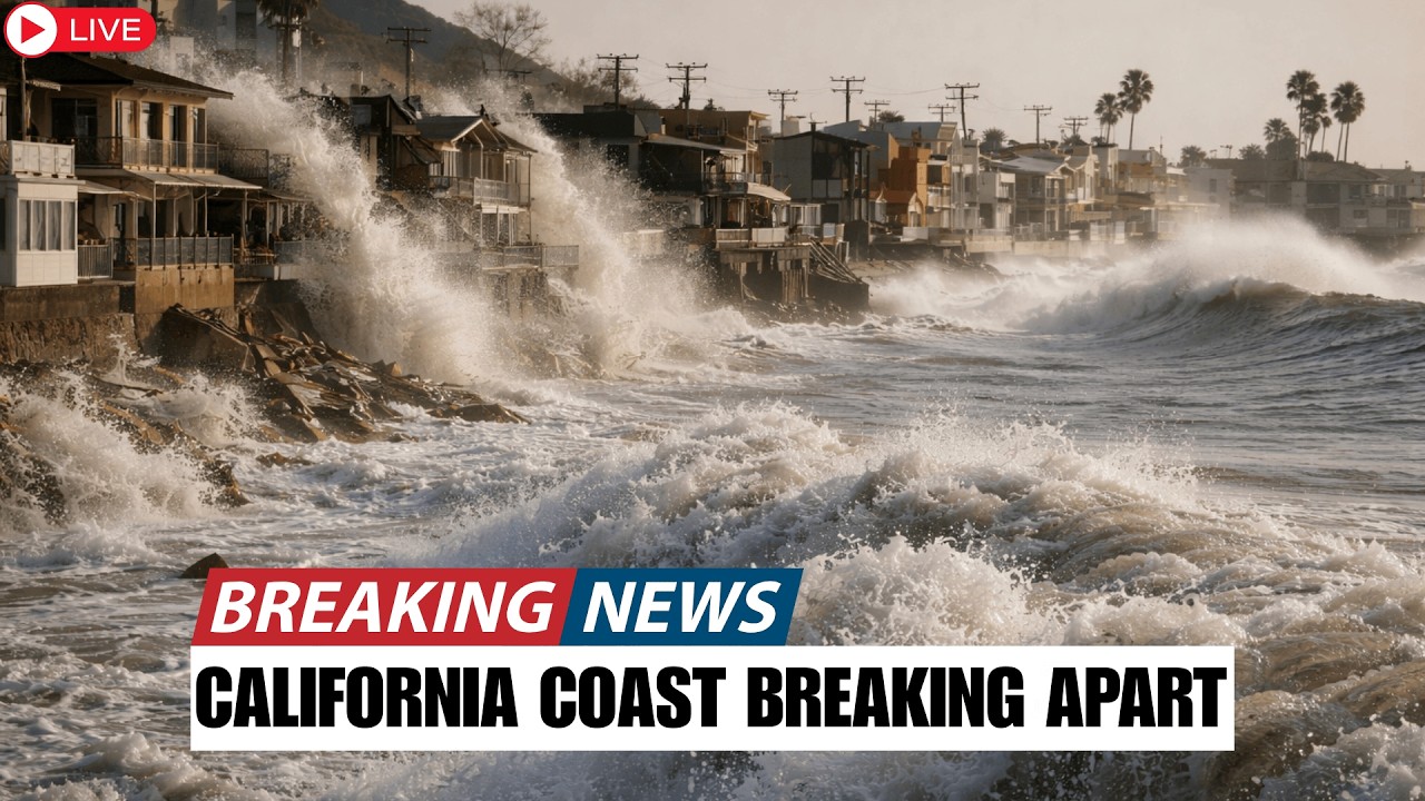 1 Minutes Ago! California Coast Breaking Apart as Larges Waves Smash the Cliffside! SCIENCE Alarming