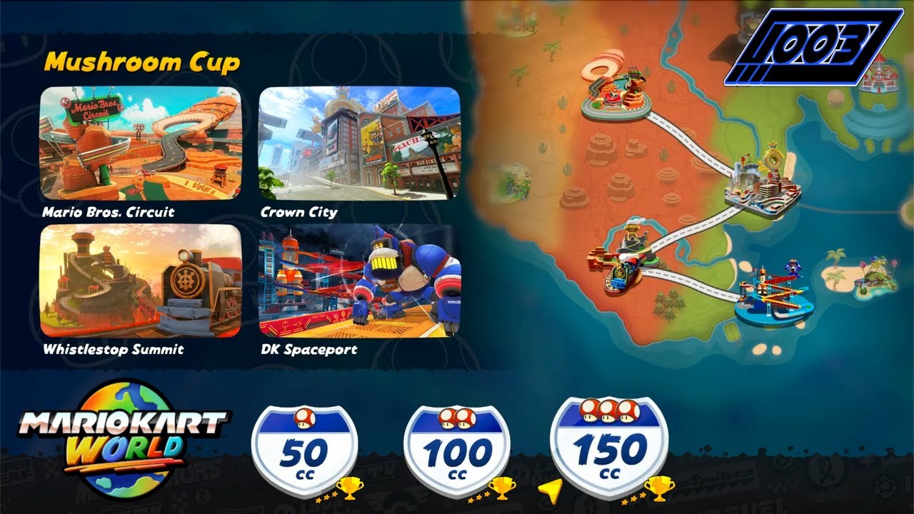 Mario Kart World Grand Prix 3-Star Challenge - Mushroom Cup