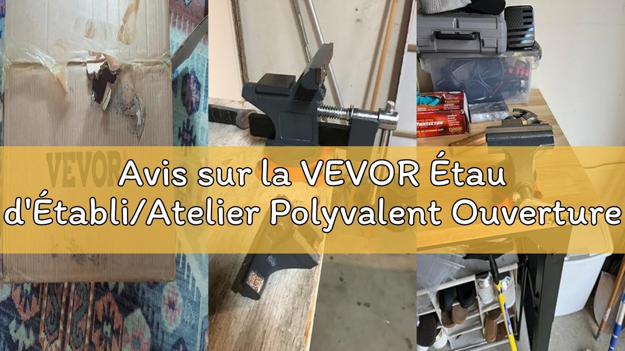 Avis sur la VEVOR Étau d'Établi/Atelier Polyvalent Ouverture Largeur Mâchoire 15,2 cm avec Enclume F