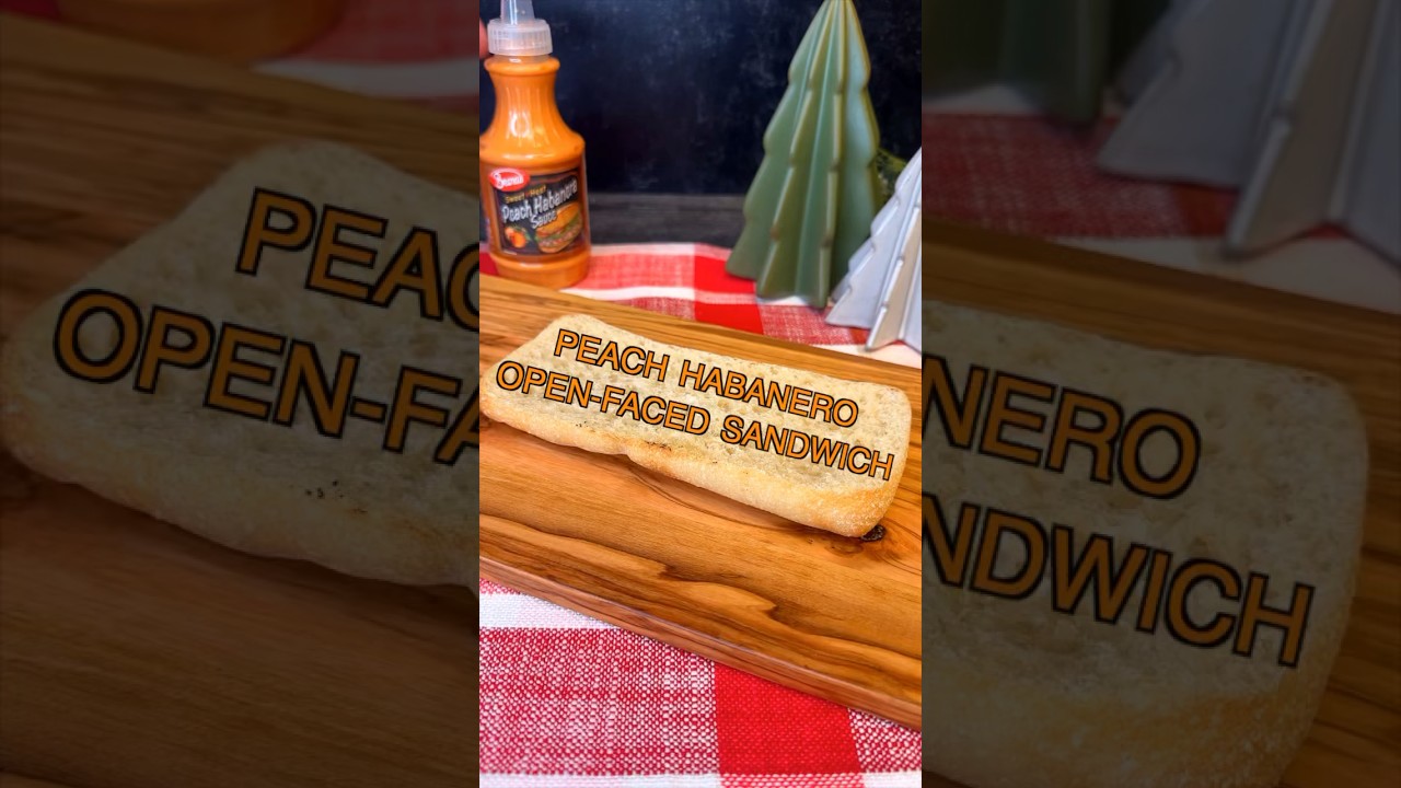 Winter Delight: Peach Habanero Open-Faced Sandwich! 
