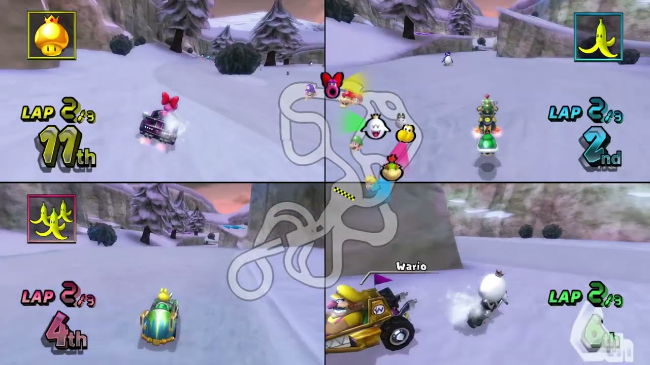 Mario Kart Wii Custom Tracks (Wiimms) ✦ 4 Players #875 (3 Tracks) 150cc