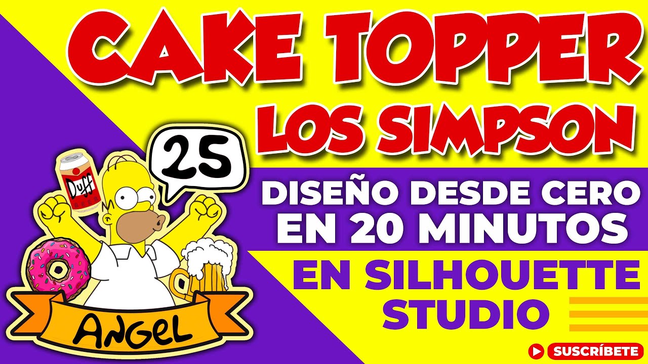 Cake Topper Los Simpson en 20 min (Diseño)