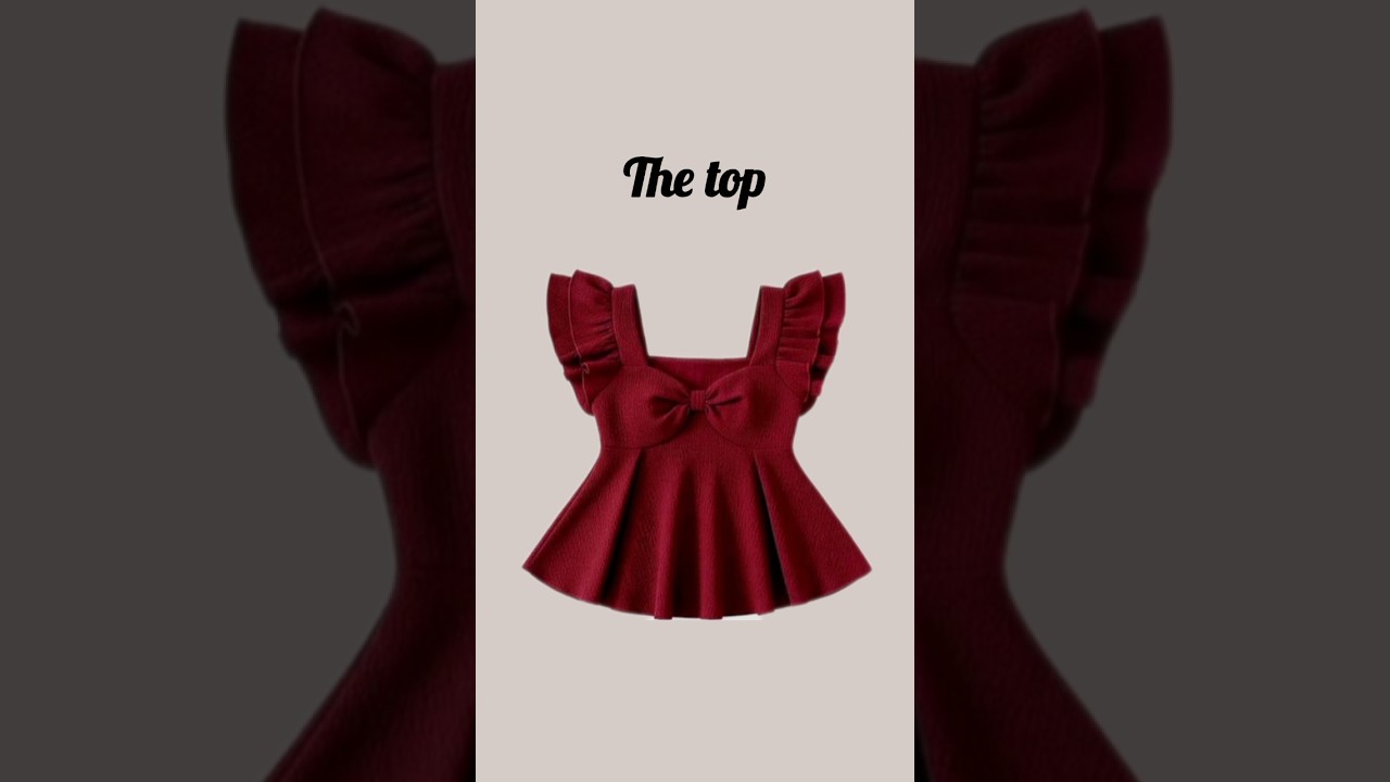ootd 🌸||red peplum top||#ootdguide#yt#fypシ゚viral#aesthetic#elegant#fashion#dailywear#meeshohaul