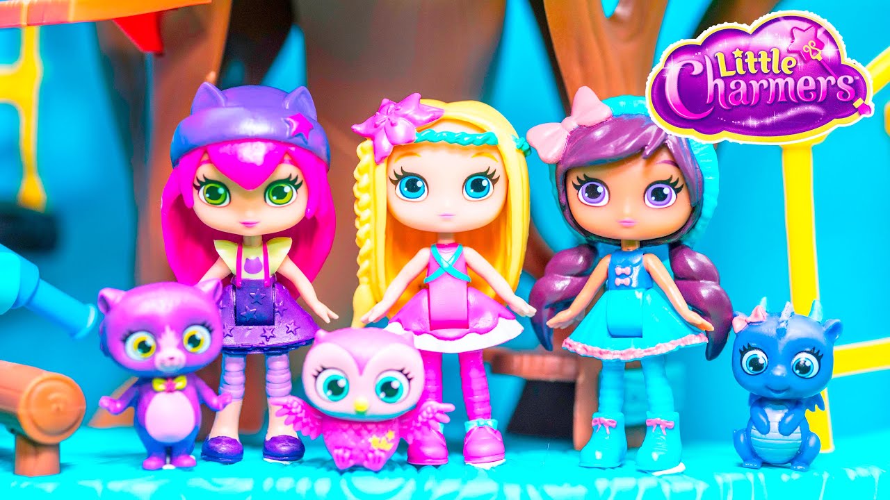 Unboxing the  Little Charmers Hazel and Lavender dolls and their Pets