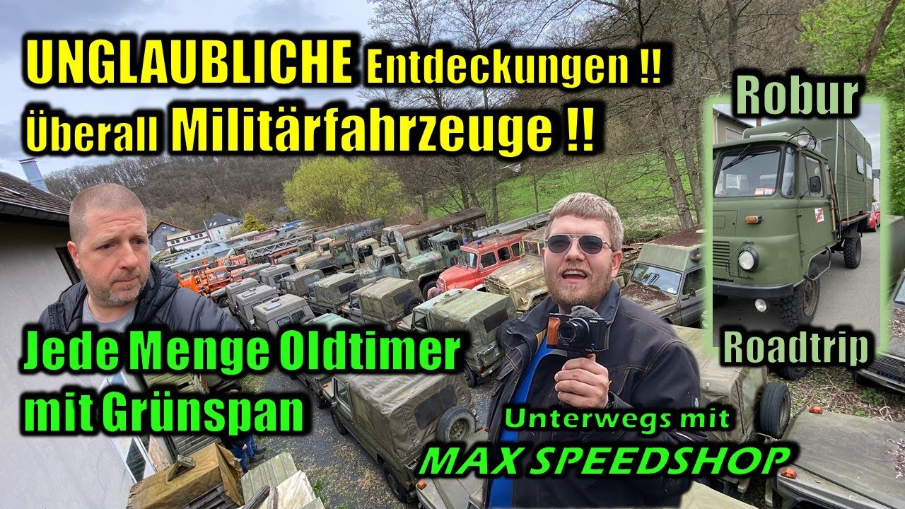 Unterwegs zu alten MILITÄRFAHRZEUGEN bei Philipp aus dem Hanfbachtal - TOUR mit Max @Max Speedshop