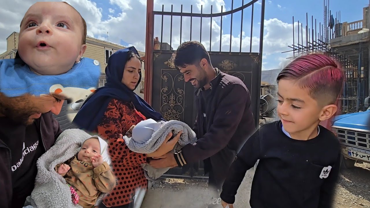 Rural Life Documentary: Narges and the children return home and continue building the house.