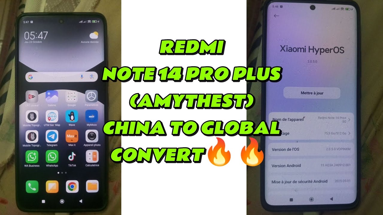 REDMI NOTE 14 PRO PLUS (AMYTHEST) CHINA TO GLOBAL CONVERT✅🆗NO NEED BOOTLOADER UNLOCK✅🆗OTA OK✔️🆗