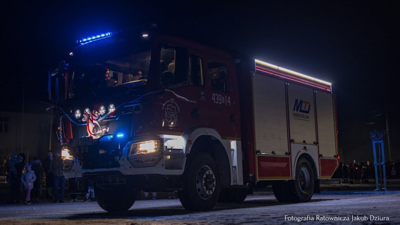 [NOWOŚĆ] Huczne powitanie nowego wozu OSP KSRG Laszki - 439[R]14 GCBARt MAN TGM 18.320/Moto-Truck.