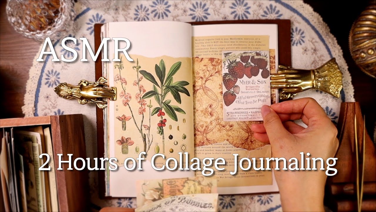 2시간 콜라주 다꾸 모음 ASMR 🎧 Vintage Journaling