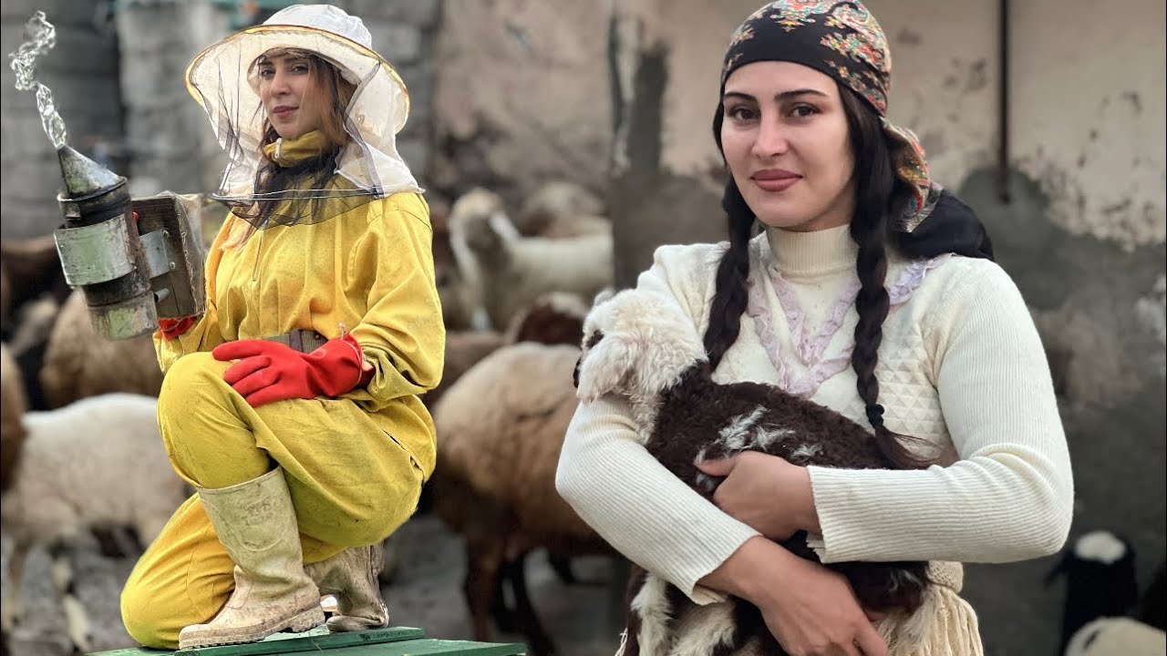 Daily life in the village and Iranian-style breakfast with organic dairy products!