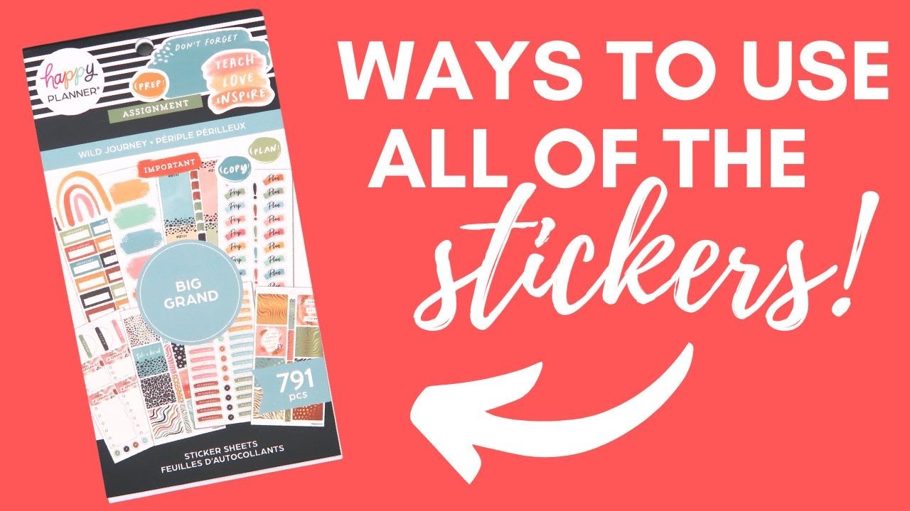 How to use ALL the Themed Stickers - Happy Planner Wild Journey Sticker Book - Planner Tips