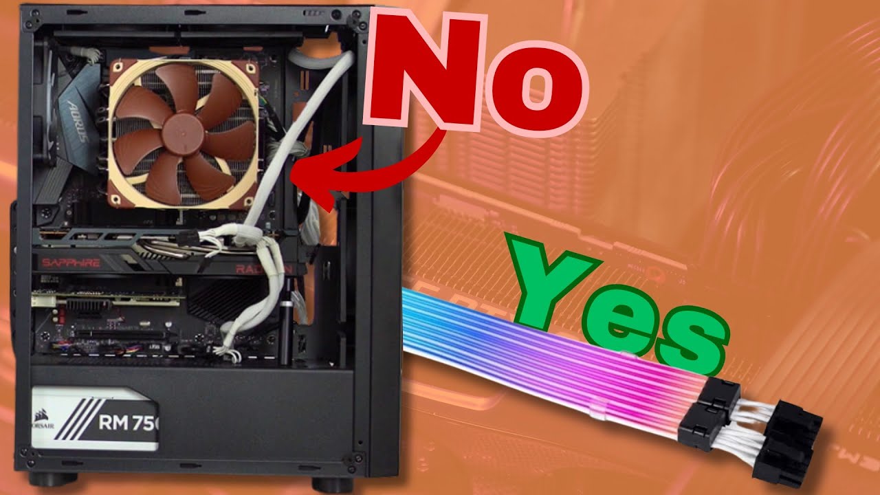 Как исправить некрасивые кабели PCIe видеокарты
