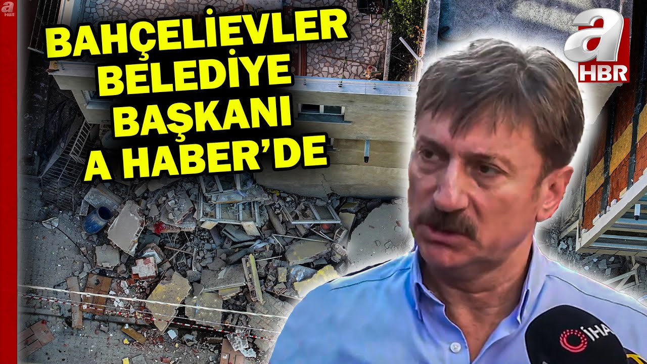 İstanbul'da bina çöktü! Bahçelievler Belediye Başkanı Hakan Bahadır A Haber'e konuştu
