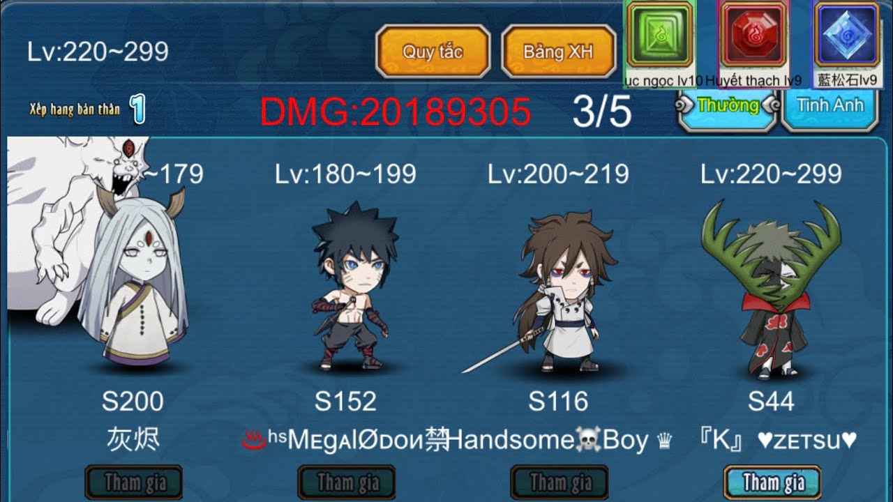 Ninja Rebirth - Boss Kaguya? team Top 1 - stone +10