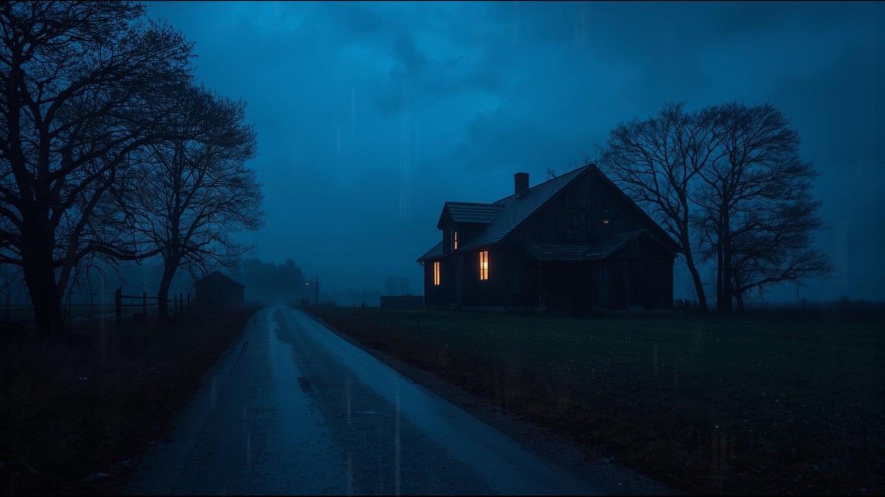 Night Rain Tranquility | Calm Ambience for Relaxation & Sleep Fast At Wooden House