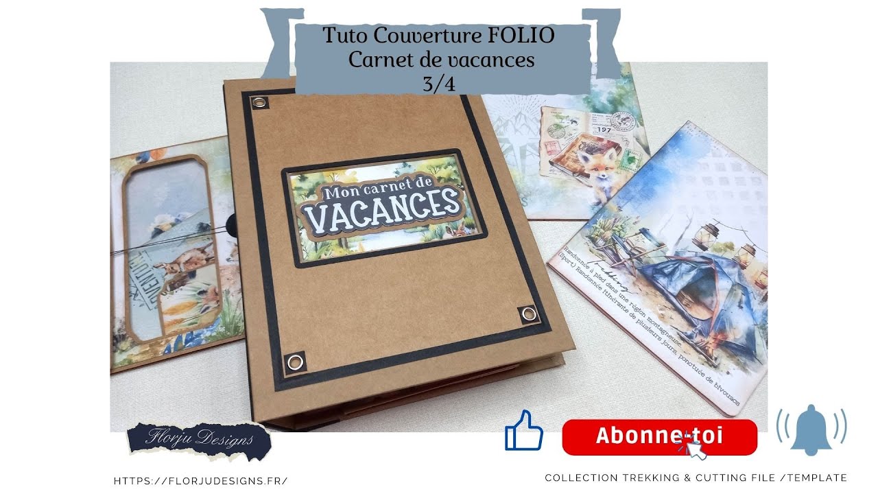 Mon carnet de Vacances : Tuto Couverture, fini les tranches qui se d&eacute;chirent  3/4 #scrapbooking #svg