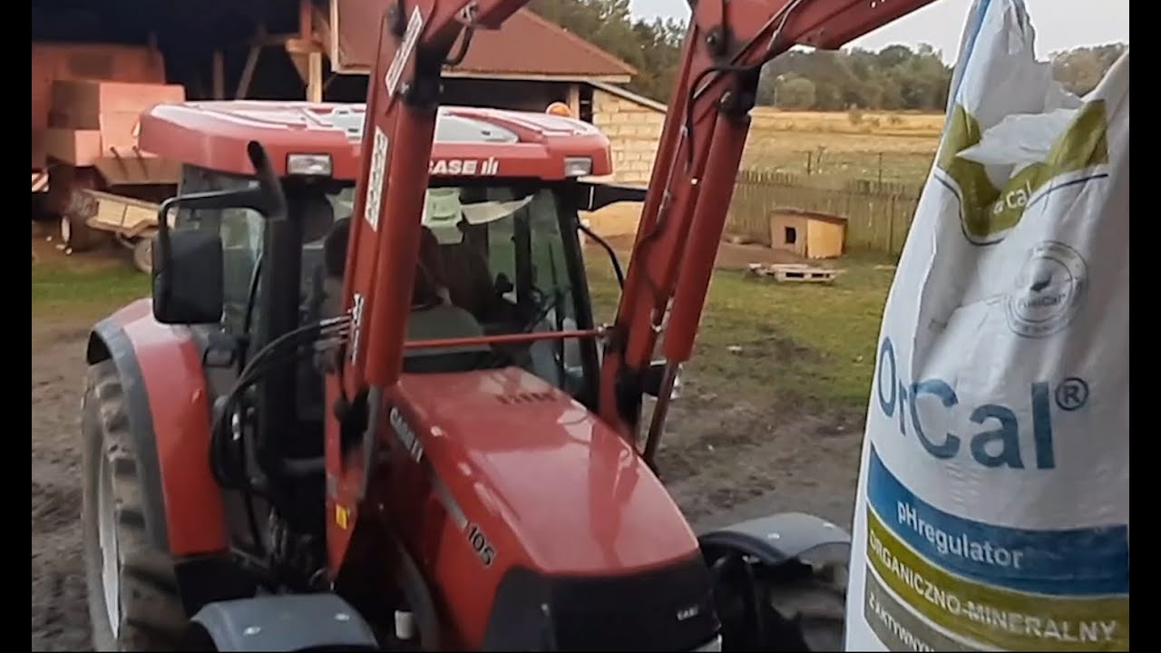 Rozładunek Wapna OrCal Czerwoną Bestią 🚜Case 105 PRO /  CZYTAJ OPIS /