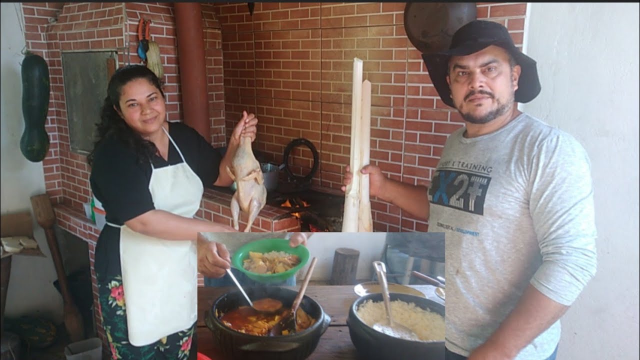 almoço dia dos pais galinha caipira com palmito pupunha