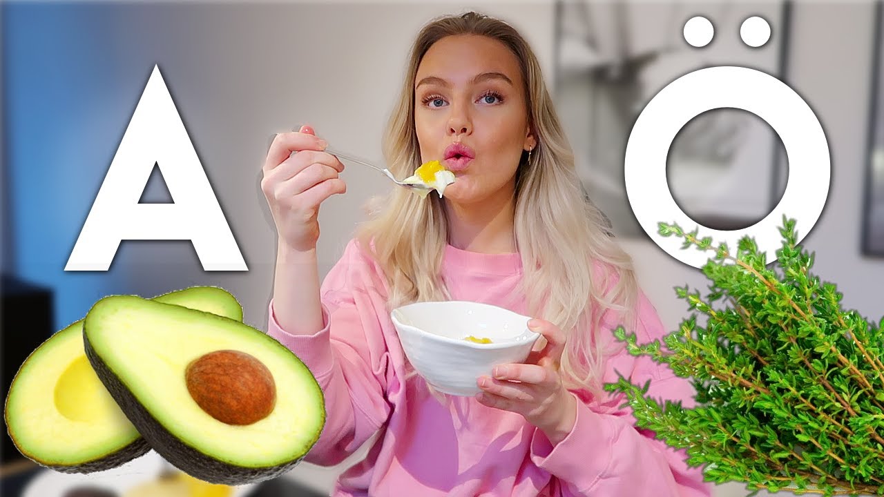 Äter i alfabetisk ordning i 24h
