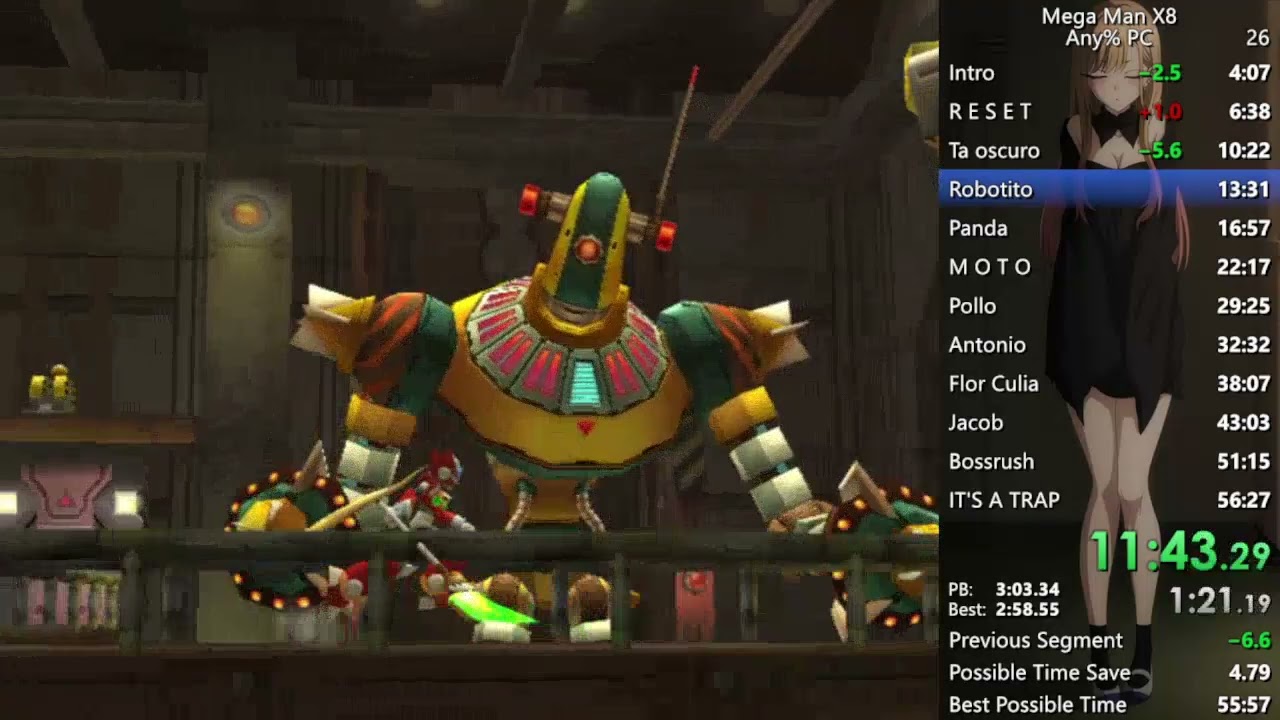 Mega Man X8 Any% Speedrun 55:55 [PC](WR)