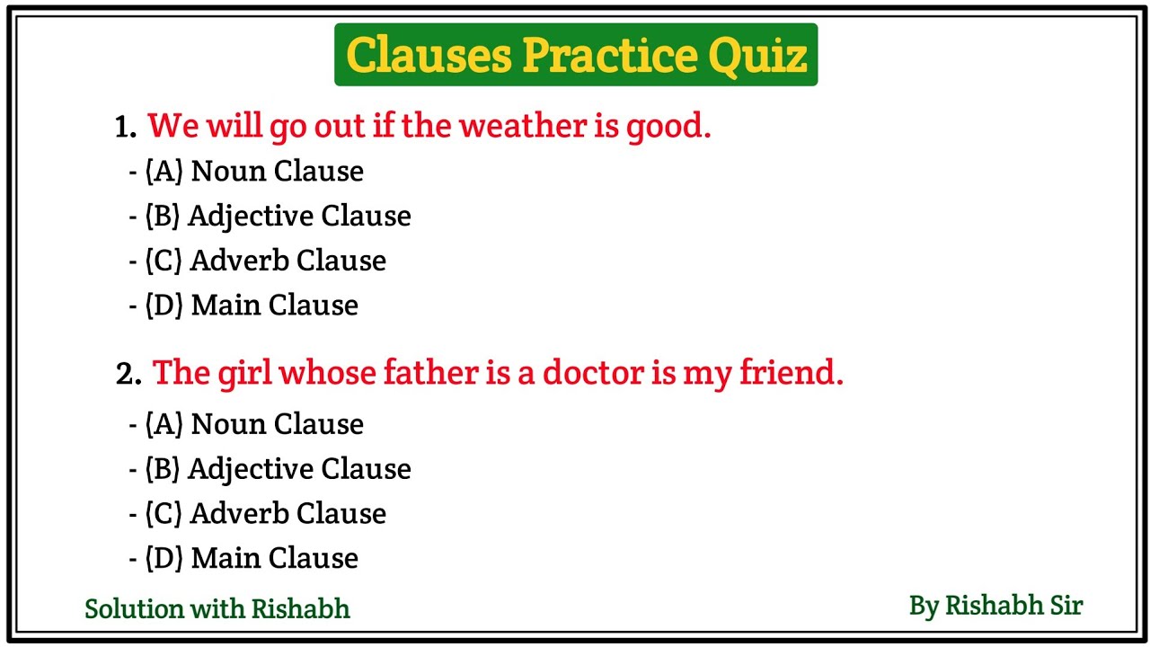 Clauses Practice exercise | Clauses in english grammar | Clauses | Clauses in english grammar jkssb