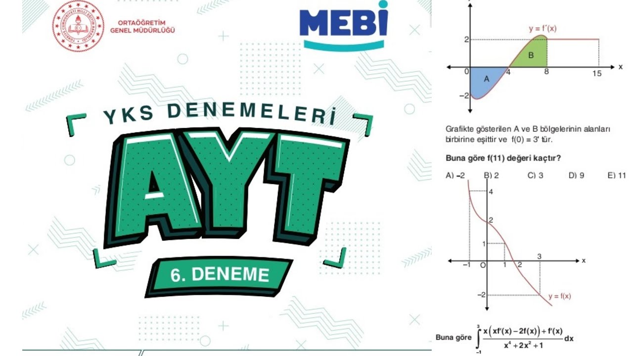 MEBİ AYT 6 İNTEGRAL SORULARI
