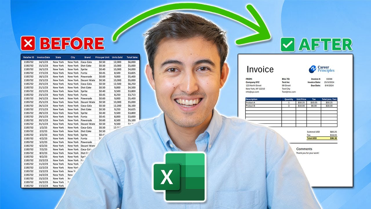 Automate Invoices in Excel (1-Click Export as PDF)