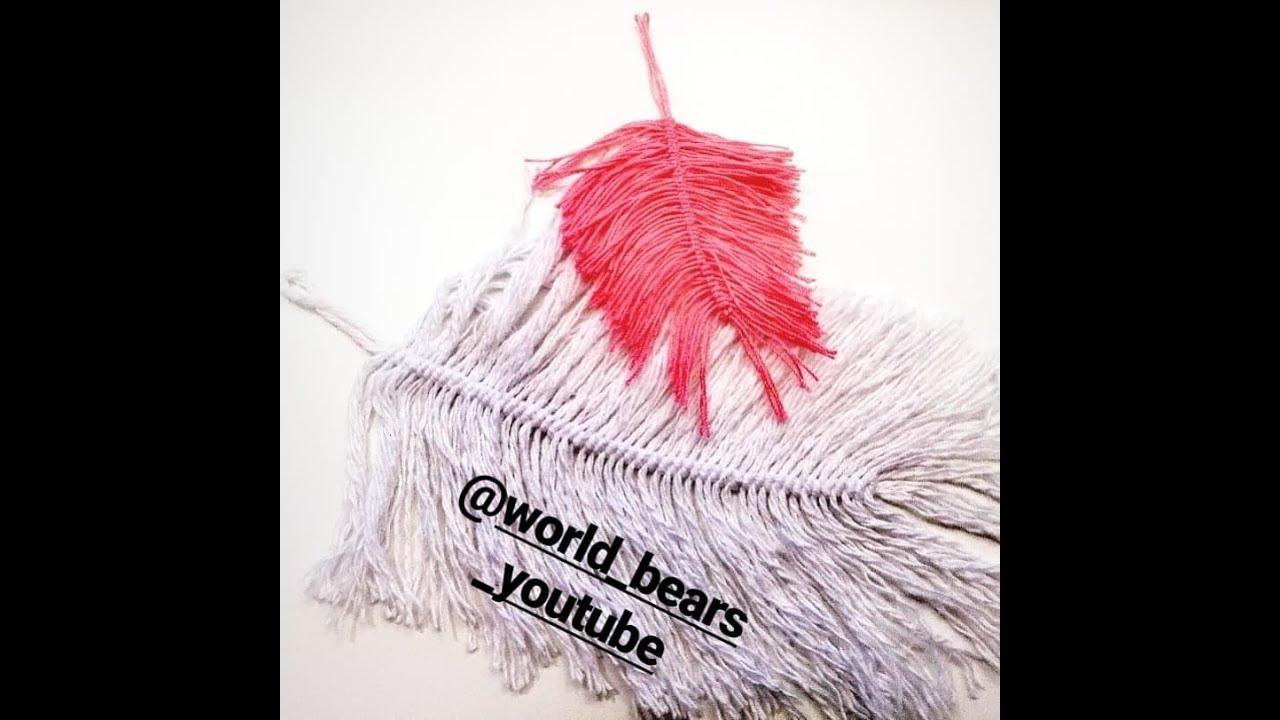 Piórka na szydełku - Crochet feathers, pluma, very easy and fast
