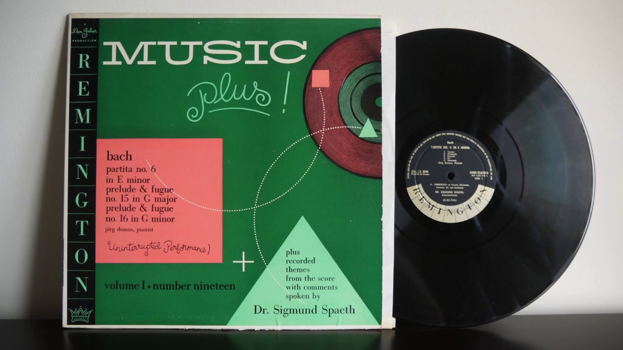 Bach, J&ouml;rg Demus Partita No. 6 Comments By Dr  Sigmund Spaeth (1953) MP-100-19