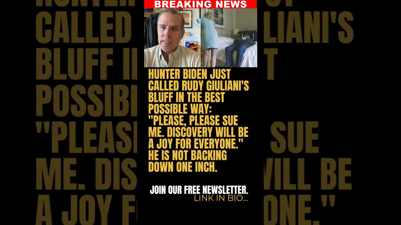 BREAKING: Hunter Biden is refusing to be intimidated by Rudy Giuliani&rsquo;s threat of a defamation lawsu