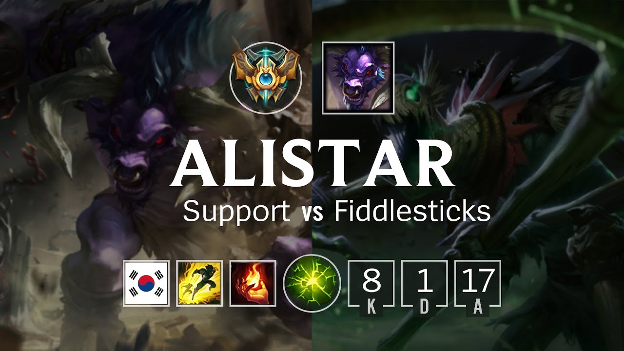 Alistar Support vs Fiddlesticks - KR Master Patch 8.24