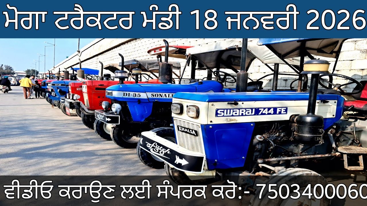 ਮੋਗਾ ਟਰੈਕਟਰ ਮੰਡੀ 18 ਜਨਵਰੀ 2026 !! @HD_PUNJAB 
