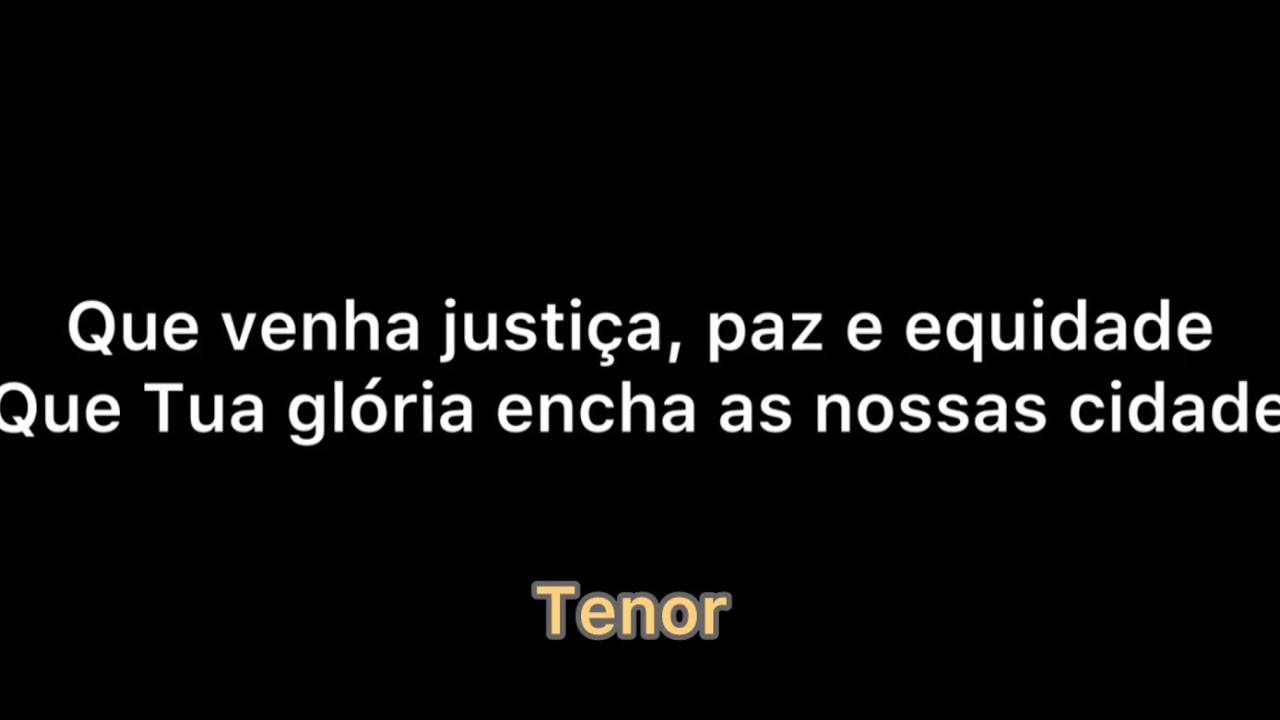 Tenor &ldquo;Aviva-nos, Israel Salazar e Andr&eacute; Aquino&rdquo; com letra
