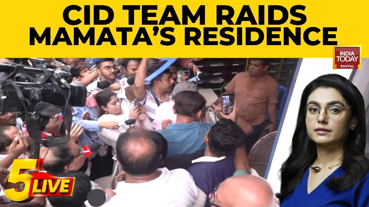 Watch Video: CID Teams Raid Former Bengal CM Mamata Banerjee's Residence Over Active Investigation