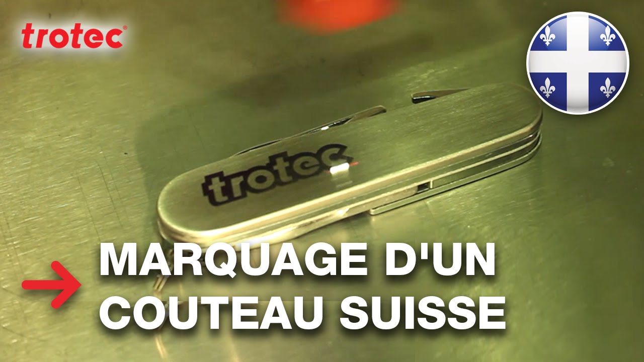 Marquage au fibre d'un couteau suisse | Speedy 300 flexx | Trotec Canada