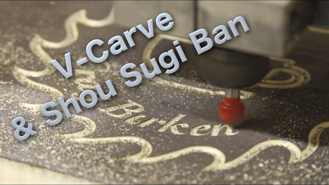 CNC & Menuiserie : Gravure sur Shou Sugi Ban avec fraise en V