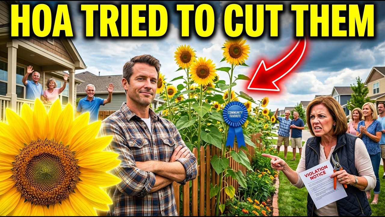 HOA Tried to Cut Down My Sunflowers — They Had No Idea What Was Coming🌻HOA trending video, HOA,