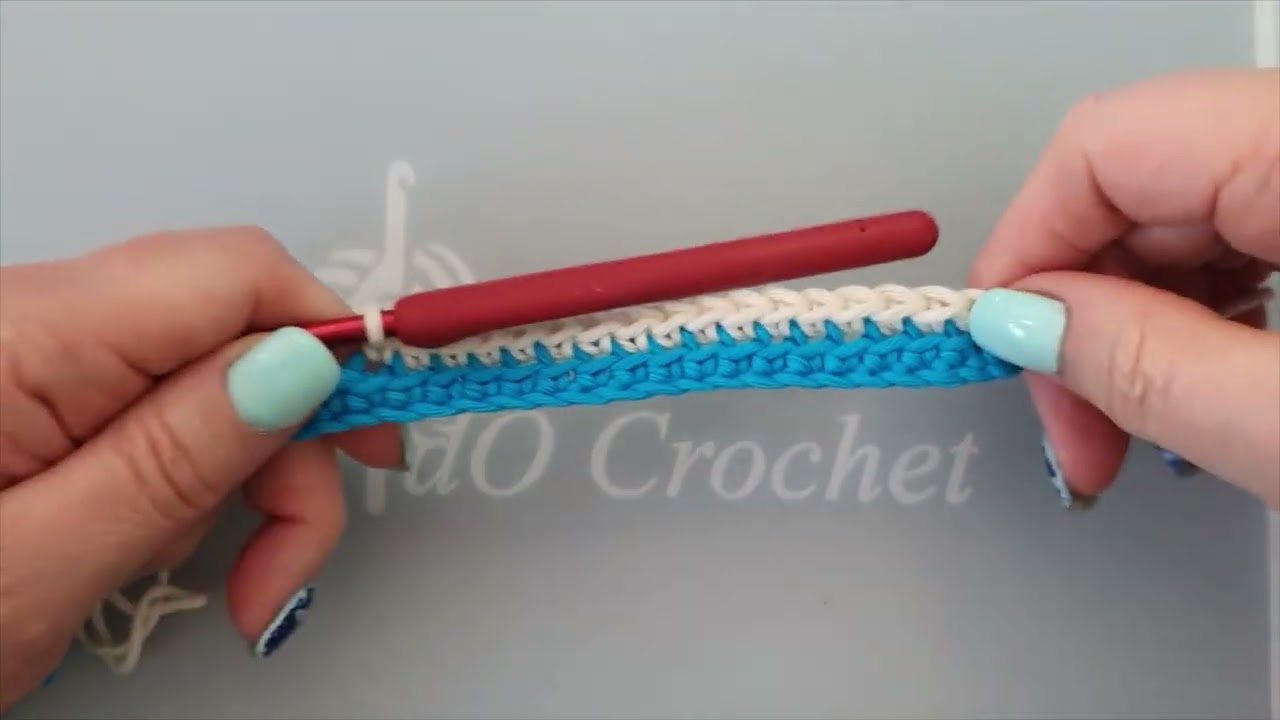 Overlay mosaic crochet, the basics, row 2B, SS and s