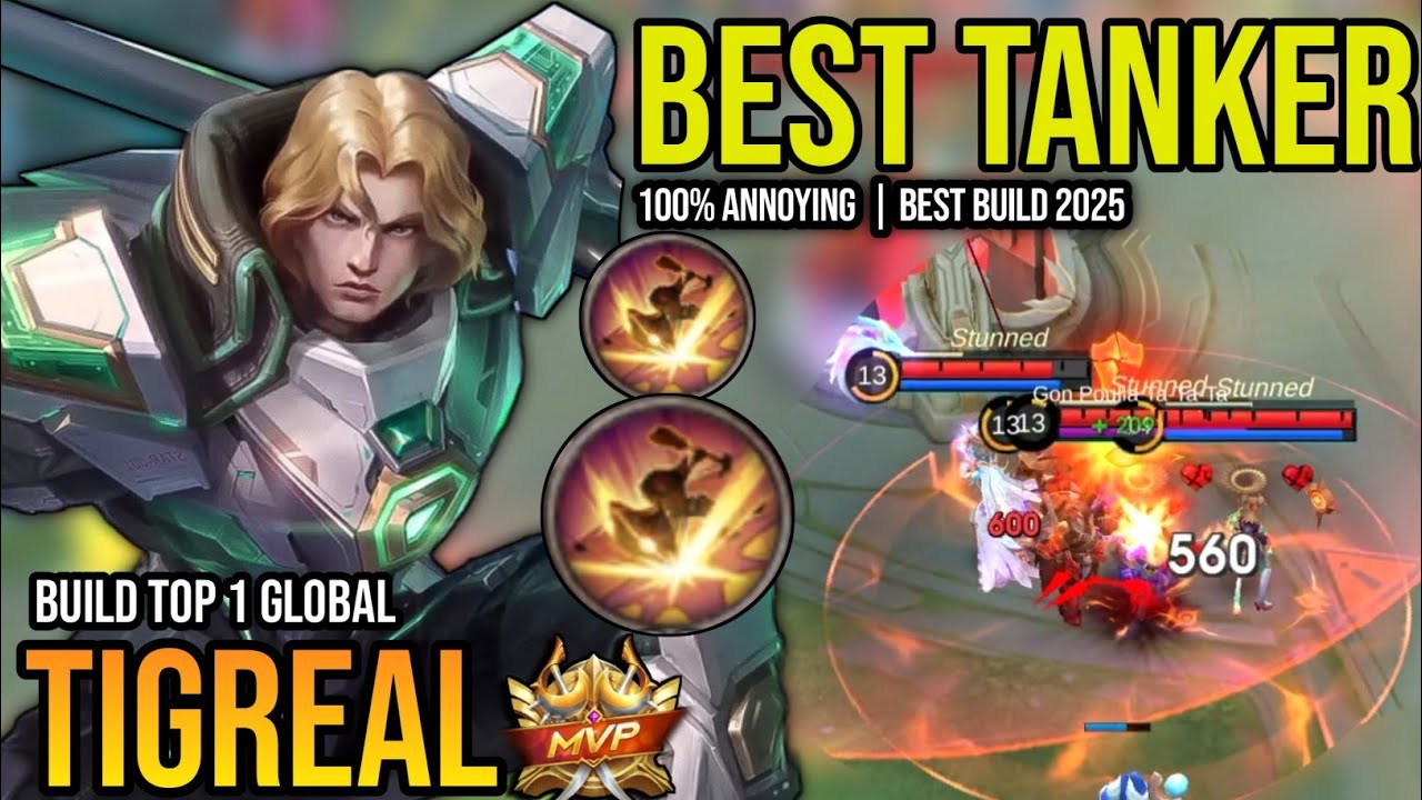 TIGREAL BEST BUILD 2025 | BUILD TOP 1 GLOBAL TIGREAL GAMEPLAY | MOBILE LEGENDS✓