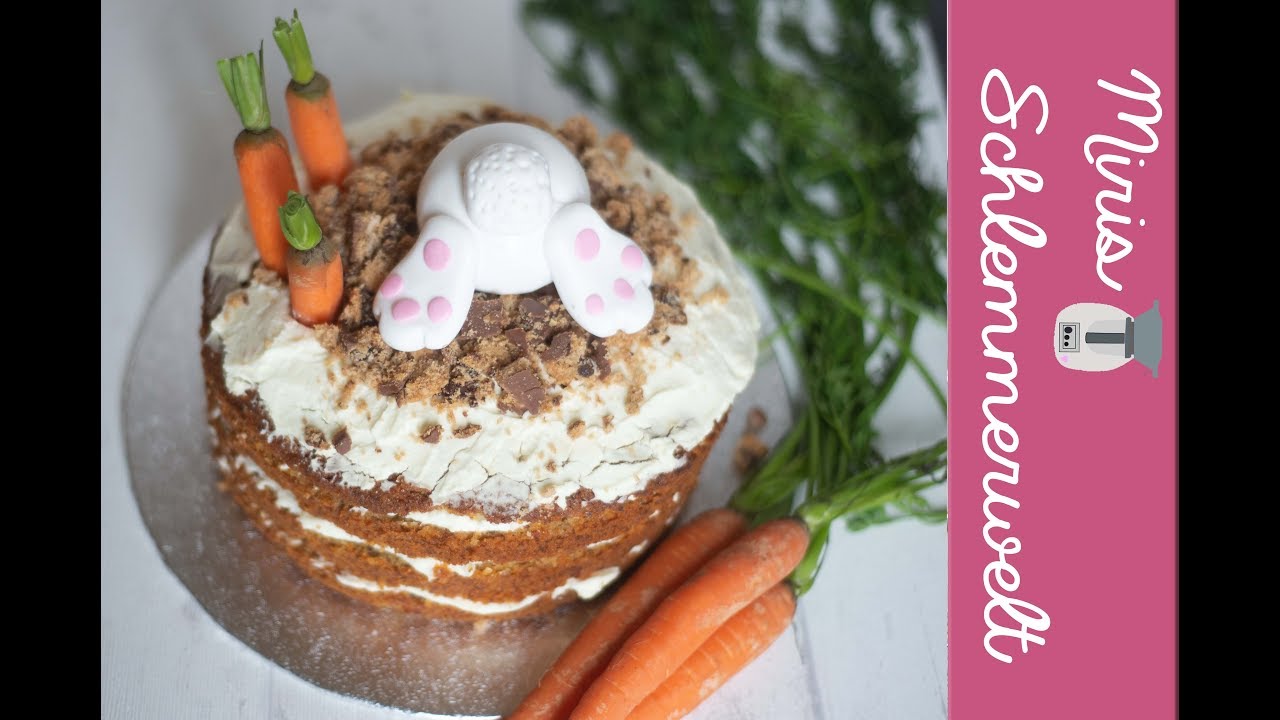 Super süßer Carrot Naked Cake mit Hasi (Carrotcake, Karottenkuchen)