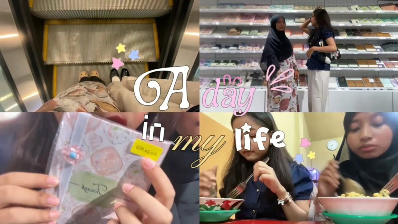 a day in my life 🩷 war takjil, beli buku for journaling, mam mie ayam 🍜