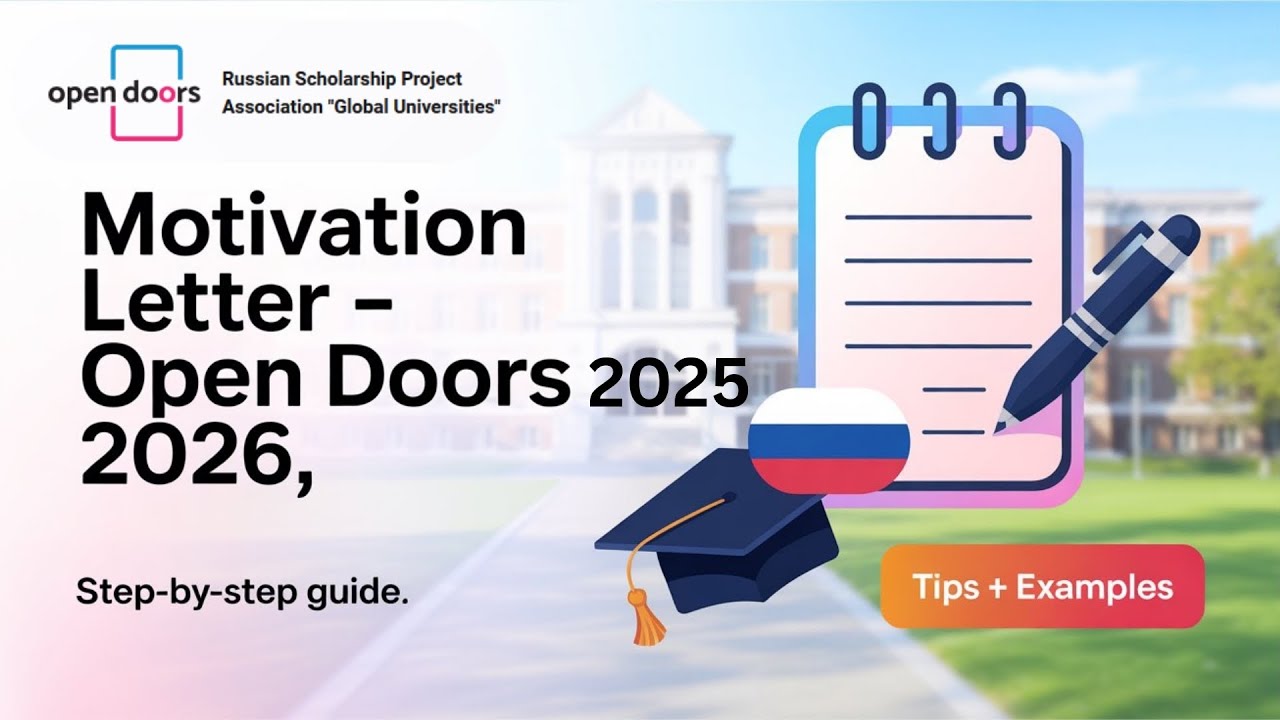 Как написать мотивационное письмо для получения стипендии Open Doors на 2025-2026 учебный год | П...