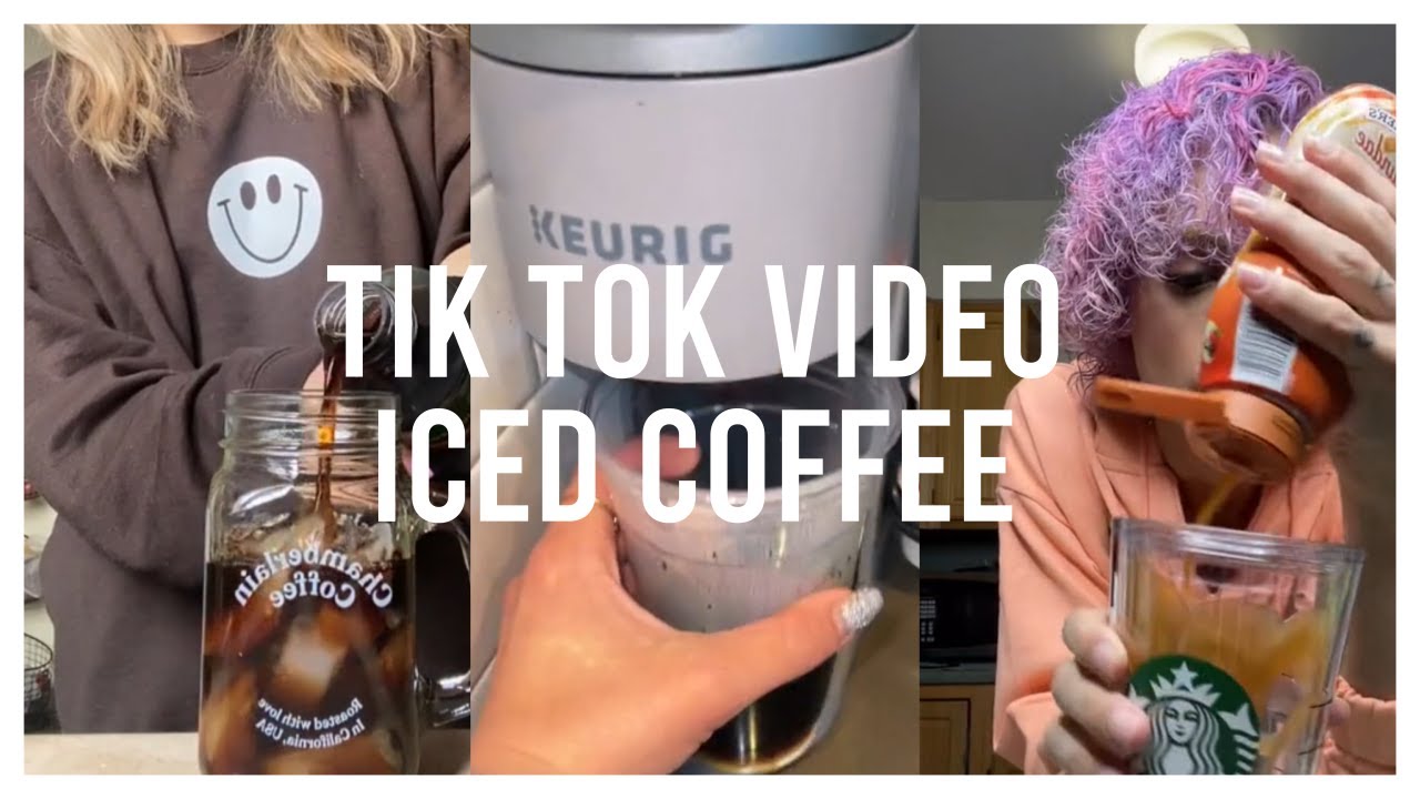 tik tok iced coffee compilation // tik tok video